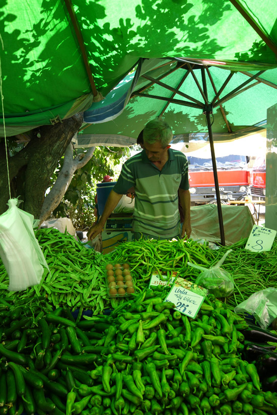 Alaçatı, street market, august 2014 Alaçatı, street market