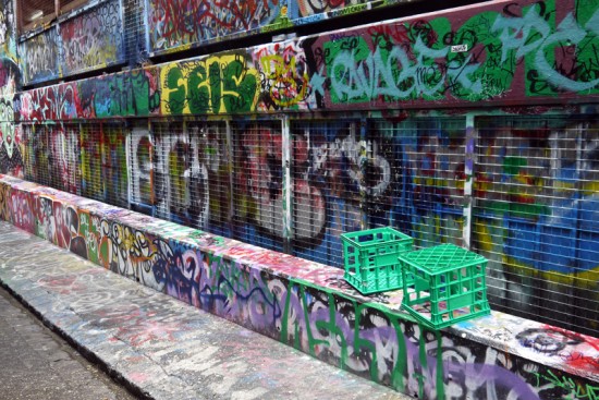 Melbourne, Hosier Lane graffiti, mar. 2014 Melbourne, Hosier Lane graffiti