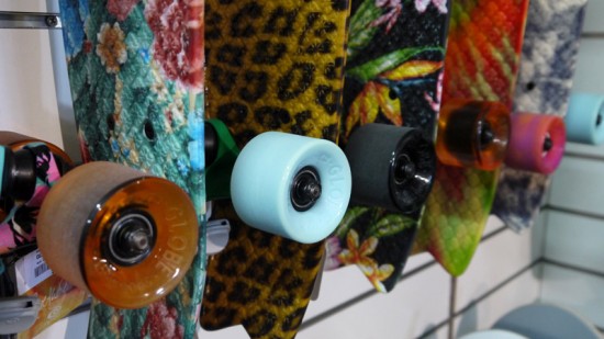 Sydney, skateboards in shop, April 2014 Sydney, skateboards in shop