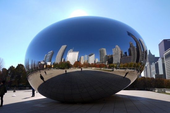 Chicago, Anish Kapoor Cloud Gate, nov. 2013 Chicago, Anish Kapoor Cloud Gate