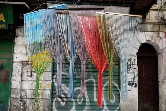 Palermo, curtains on via Calderai, oct. 2015 Palermo, curtains on via Calderai