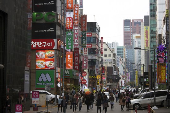 Seoul, Gangnam, mars 2012 Seoul, Gangnam district